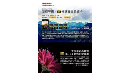 TOSHIBA EXCERIA PRO U3 V90 SDXC UHS-II 極速耀金記憶卡